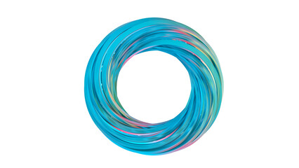 Wall Mural - 3d rendering of colorful abstract twisted shape in motion. computer generated geometric digital art