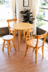 Canvas Print - empty table and chair in coffee shop