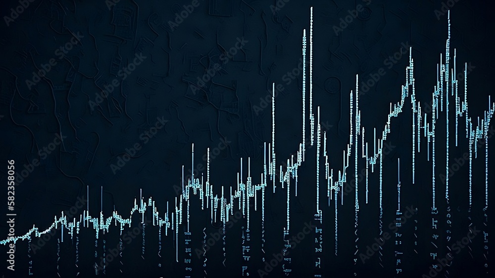 Stock Investment Line Graph Vector Art Illustration Created With Generative Ai