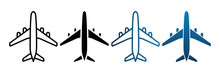 Flight Icon. Airplane Sign For Mobile Concept And Web Design. Vector Illustration