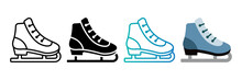 Ice Skate Icon. Sign For Mobile Concept And Web Design. Vector Illustration