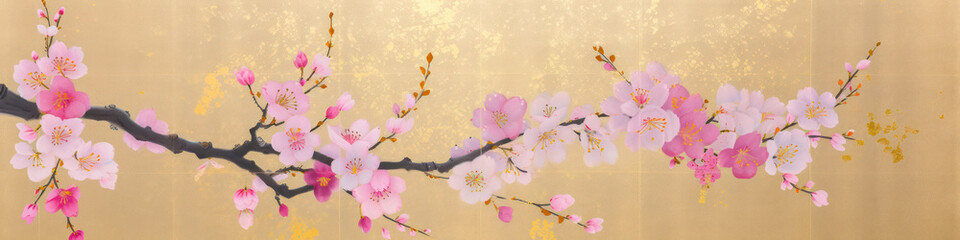 Wall Mural - abstract vintage japanese calligraphy stroke painting style. lacquer painting. hand edited generativ