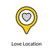 Love location icon design stock illustration