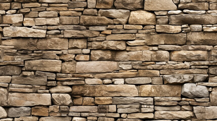 Wall Mural - Seamless stone wall texture background. Generative AI