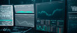Background image simulation of the stock exchanges. Charts and monitors with information about stock exchanges and trading