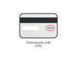 Credit card icon in flat style. CVV verification code vector illustration on isolated background. Payment sign business concept.