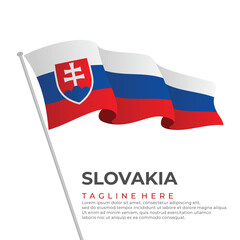 Wall Mural - Template vector Slovakia flag modern design