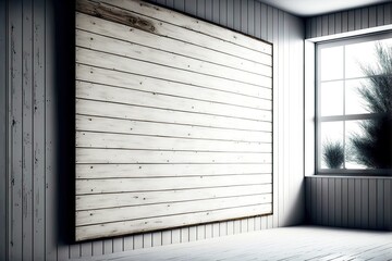 Wall Mural - hardwood panels white wooden board for house, created with generative ai
