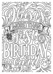 Birthday Motivational Quotes Coloring Page, Motivational Quotes Coloring Page, Inspirational Quotes Coloring Page