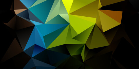 Wall Mural - Abstract low poly banner design