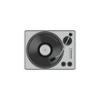 © Lissetia - Modern vinyl record player with disc isolated vector graphics