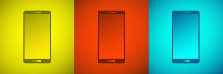 Wall Mural - colorful flat smartphone vector illustration set