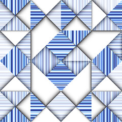 Poster - Geometric abstract pattern in low poly style. Seamless vector