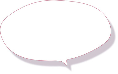 Wall Mural - Dialog message bubble with shadow effect