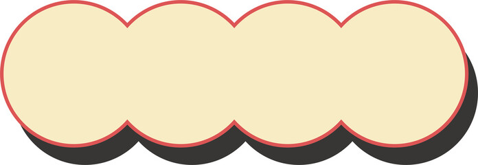 Wall Mural - circular cloth strip label-shaped color blocks that can be used for titles, highlights, or step mark