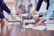© Lune/peopleimages.com - Paperwork, hands or business people in meeting with teamwork, collaboration or vision together. Mission, zoom or corporate employees working on sale growth strategy data documents or financial goals