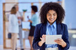 © Lune/peopleimages.com - Business woman working on tablet in office workplace for employee engagement, workflow and Human Resources. Corporate biracial person on digital technology for hr application and happy with career