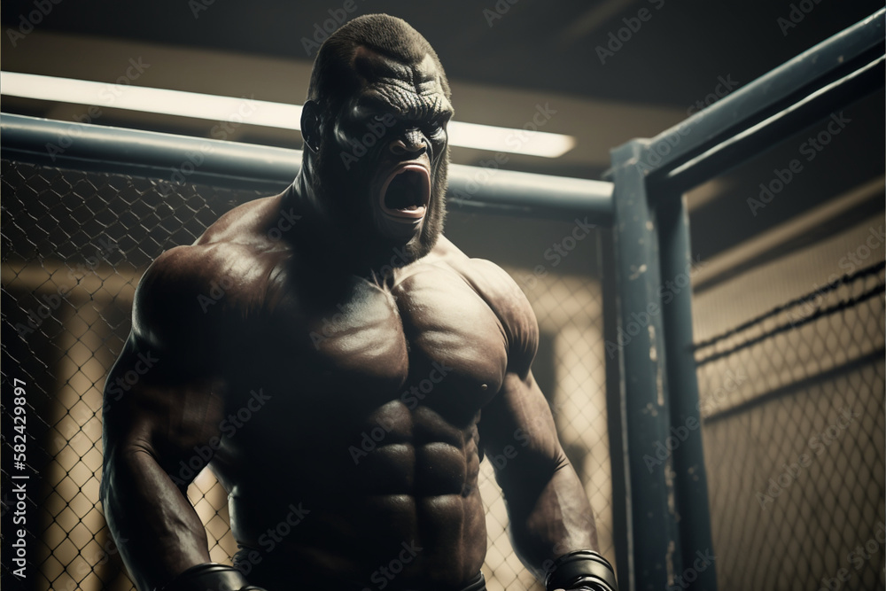 Fighter Gorilla - Cage Fighter Free Fighting MMA Débardeur