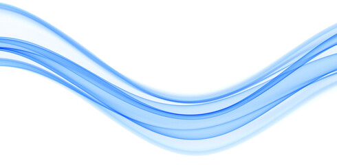 Wall Mural - Blue abstract wave. Magic line design. Flow curve motion element. Neon gradient wavy illiustration.