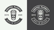 Set of vintage retro coffee emblem, logo, badge, label. mark, poster or print. Monochrome Graphic