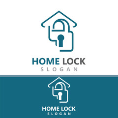 Wall Mural - Home Lock Creative logo design security key protection concept for business