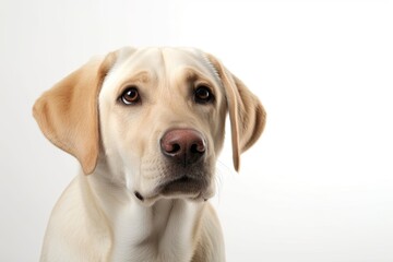 Poster - a yellow lab dog. Generative AI