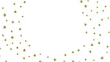 Fototapeta  - Holiday golden decoration, glitter frame isolated -