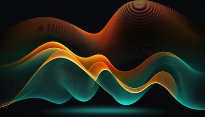 Wall Mural - Abstract modern wave glow background, AI generated