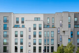 Fototapeta Panele - Modern apartment building facade, new apartment buildings exterior