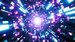 © shufilm - Texture effect background of shiny technology pattern data tunnel