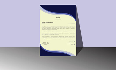 Modern and abstract professional letterhead template design for a business project.