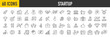© iiierlok_xolms - Set of 60 Startup web icons in line style. Business, Creative, idea, marketing, target, developement, collection. Vector illustration.