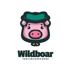 Wall Mural - Wildboar Logo Vector