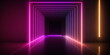 Neon-Tunnel Futuristischer Hintergrund – erstellt mit KI
