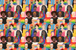 © Pixel-Shot - Group of LGBT people. Pattern for design