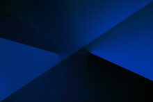 Dark Blue Abstract Modern Background For Design. Geometric Shape. Triangles, Diagonal Lines. Gradient.