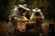 Beekeeping and honey production. AI generated