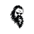 Poseidon nepture god logo icon, tritont trident crown logo icon vector template 