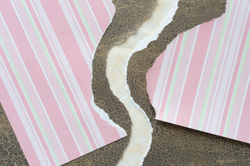 Poster - torn scrapbook paper background