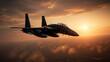 F-15 Eagle at dusk