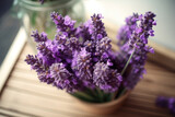 Fototapeta Lawenda - Lavender pictures showcase the delicate and fragrant flowers of the Lavandula genus, typically featuring shades of purple and blue. 