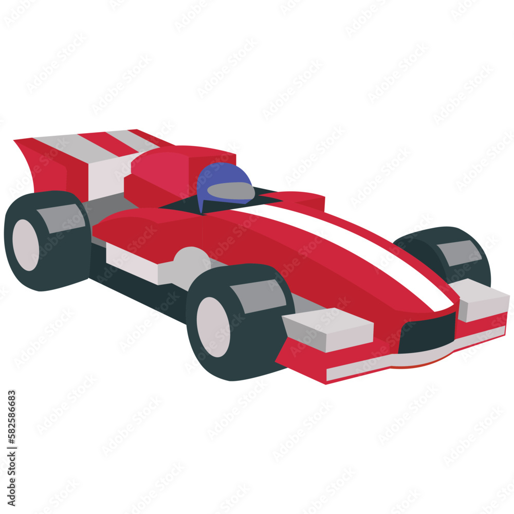 Sign Shape Vector Racing Racing Car vector sign design. Isolated a racing car which appears as a ...