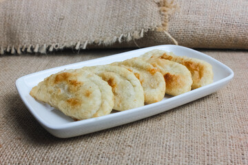 Cireng Mercon filled with spicy chicken meat, a typical food from Bandung.