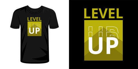 Wall Mural - Level up typography t-shirt design