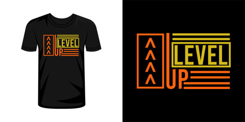 Wall Mural - Level up typography t-shirt design