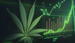 © Akarat Phasura - Cannabis business with marijuana leaves and stock graph charts going up, green stock market exchange, Commercial cannabis medicine business , Generative AI Technology