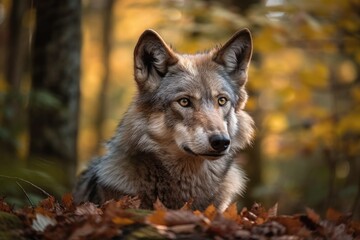 Sticker - The Gray Wolf, After the Ethiopian wolf, it is the second most specialized member of the genus Canis. Generative AI