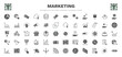 © Abstract - set of marketing filled icons. marketing glyph icons such as margin, coupon, eticket, pig bank, trend, ratio, yield, appreciation, off vector.