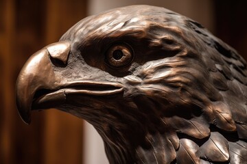 Wall Mural - detail of an eagle's head. Generative AI