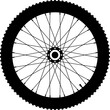 © Volodymyr - Bike Bicycle wheel vector icon. Bicycle wheel symbol. Bike rubber. Mountain tyre. Valve. Fitness cycle. Motor Bike. Vector